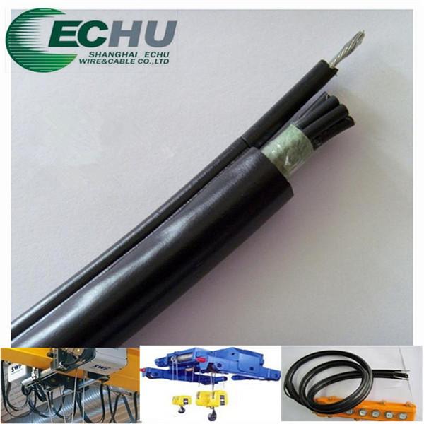 Flexible Round Traveling Control Cable for cranes or other appliances RVV(1G) 4Cx1.5SQMM in black colr