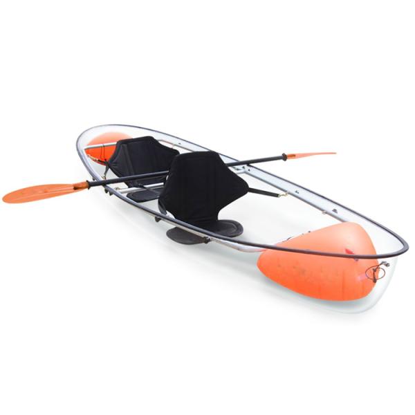 Durable Clear Plastic Kayak Fishing 1 Person Lake Canoe Jet With Pedals And Seat