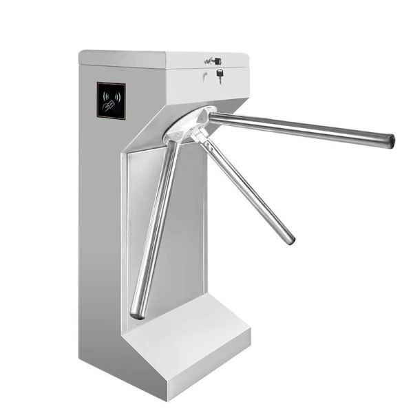 304 Stainless Steel Vertical Three Roller Barrier Turnstile Gate with RS485 Communication and 30 People/Minute Passing Speed