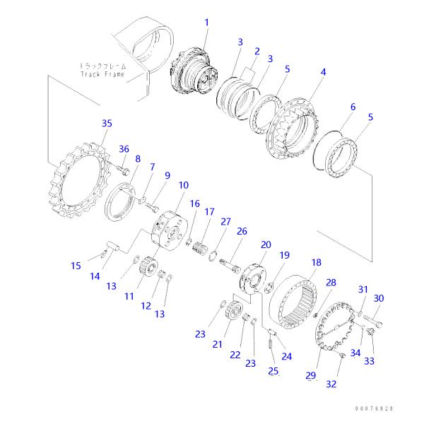 208-27-00241 208-27-00240 706-8J-01012 706-8J-01011 Excavator Final Drive Parts For Komatsu PC300-7 PC400-7 PC450-7