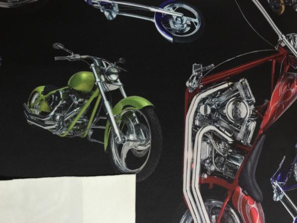 New Printing !  100% cotton MOTORCYCLE Pattern for casual clothing Jacquard knitted fabric