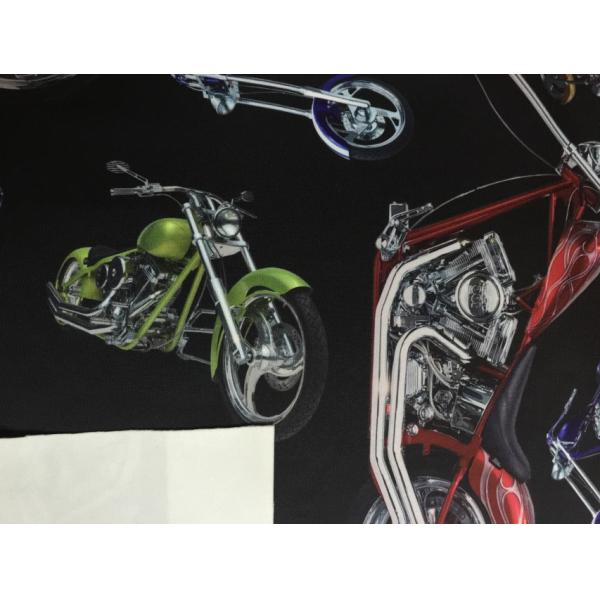 New Printing !  100% cotton MOTORCYCLE Pattern for casual clothing Jacquard knitted fabric