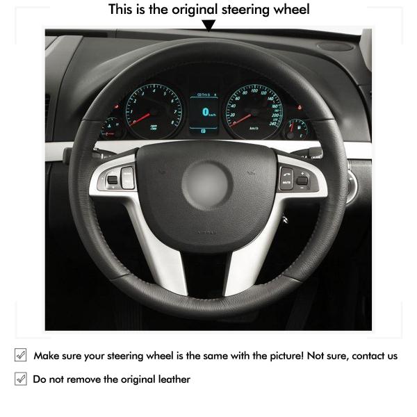 DIY vegan leather steering wheel cover for Holden Commodore Berlina Calais Caprice Statesman Ute 2006-2013