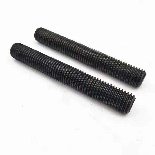 Customized Support Black Zinc Plated Steel Threaded Rods in Metric Measurement System