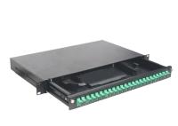 1U type gauche optique résistance de tiroir du tableau de connexions de fibre de support de Sc RPA Rj45 24 d'huile
