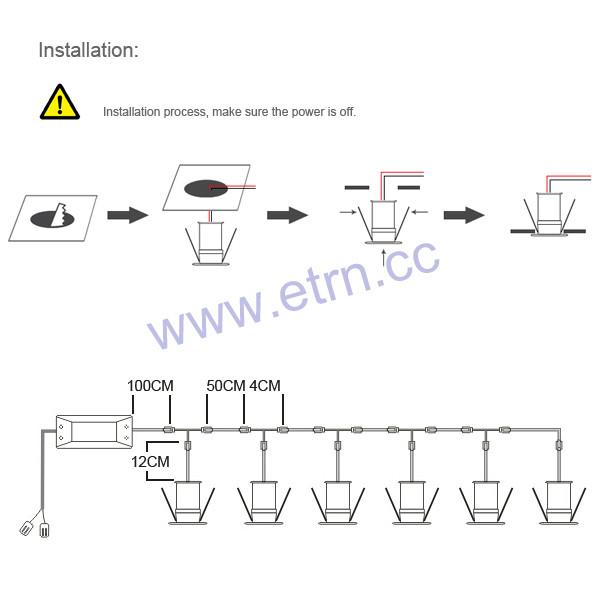 ETRN Brand 3Wx6 Round MINI LED Downlights Cabinet Light Spotlights Ceiling Light