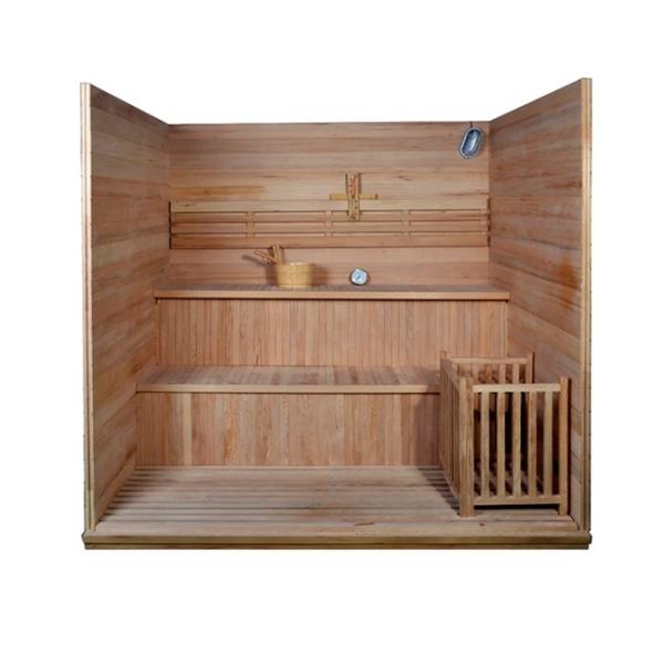 Wooden Door Handle Redwood Cedar Home Steam Sauna Room With Reading Light