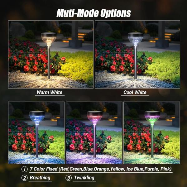 LED Light Landscape Solar Stake Light -20- 70 Celsius Degree Waterproof Rate IP65