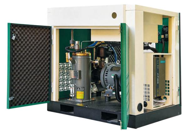 8.73 M3/min Bajo ruido industrial 55kw 75hp Compresor de aire con propulsión por tornillo
