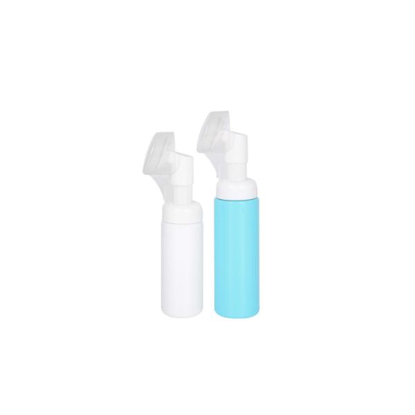 Cepillo de silicona 50ml 70ml PET Dispensador de bomba de espuma de plástico Botella Limpieza facial