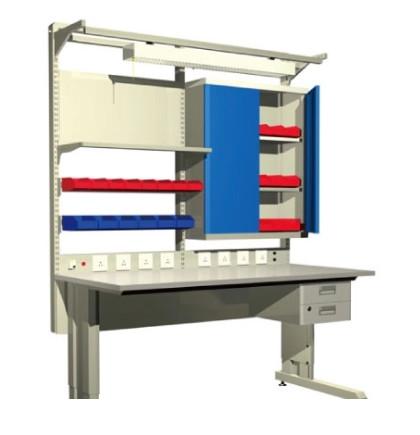 Grey Metal 10e6 Ohms Electronic Workstation ESD Workbench