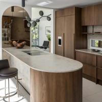Maison personnalisée Cuisine de luxe haut de gamme Armoire murale intelligente Armoire en verre