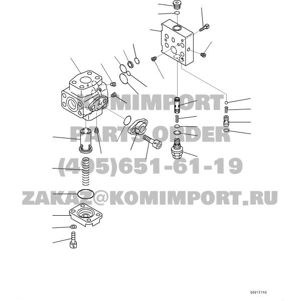 Excavator collecting valve assy 702-21-09147 7022109147 For Komatsu PC300-6