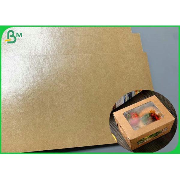 PE Coated 300g Brown Kraft Paper For Making Disposable Waterproof Food Box