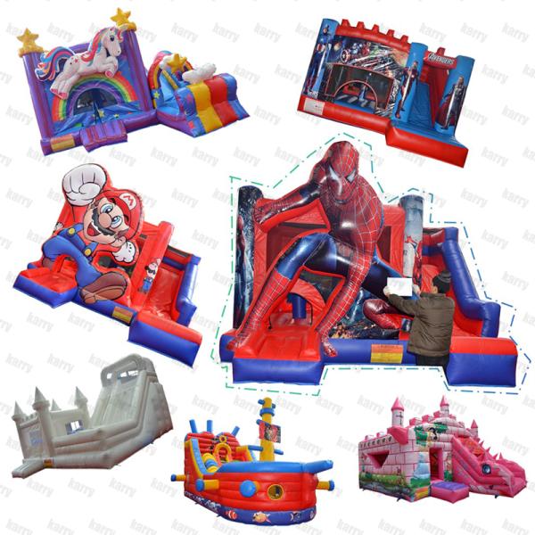 Customize Accepted Inflatable Bouncy Castle with Slide Collection Various Themes