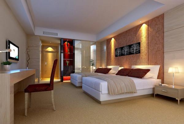 MDF Hotel and Luxury Apartment Furniture,Fabric Pad,Solid Headboard,Mattress,TV Stand/Cabinet,Luggage Table,Desk,