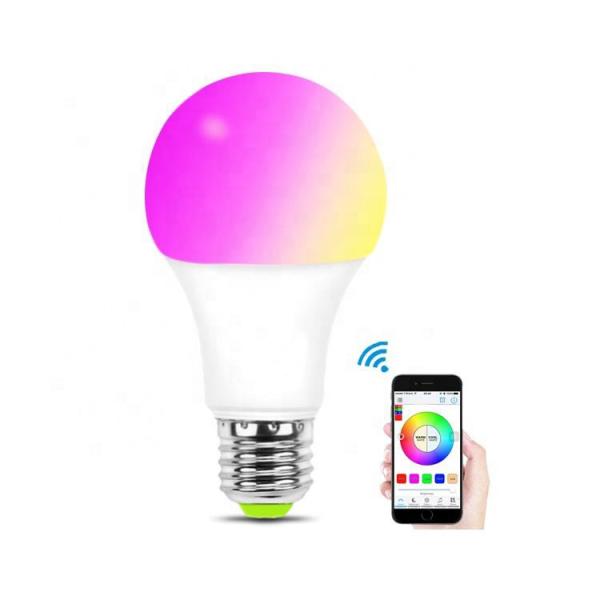 Round Wifi Controlled Led Light Bulb , Led Color Changing Light Bulb AC 100V-240V