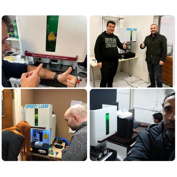 Машина маркировки металла/промышленная машина 30W 50W 60W маркировки лазера с закрытой крышкой защиты