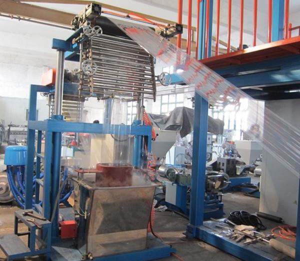 High Speed Pvc Blown Film Machine With Wind Ring Spinning 9.5KW Heating Power