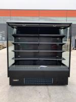 Obstrua em uns armários de exposição refrigerados abertos do compressor para a loja