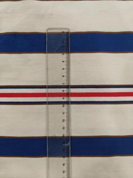Tissu tricoté simple et à la mode, confortable et propre à la peau, à rayures pour T-shirt