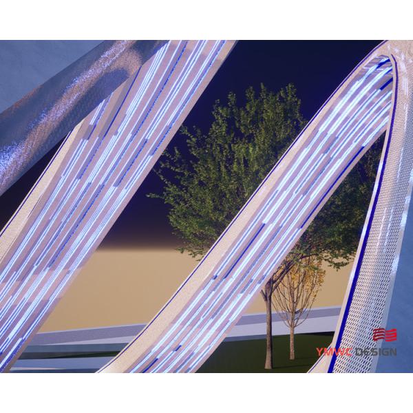 Customizable Design Modern Stainless Steel Hollowed Out Art Arch Sculpture for Outdoor
