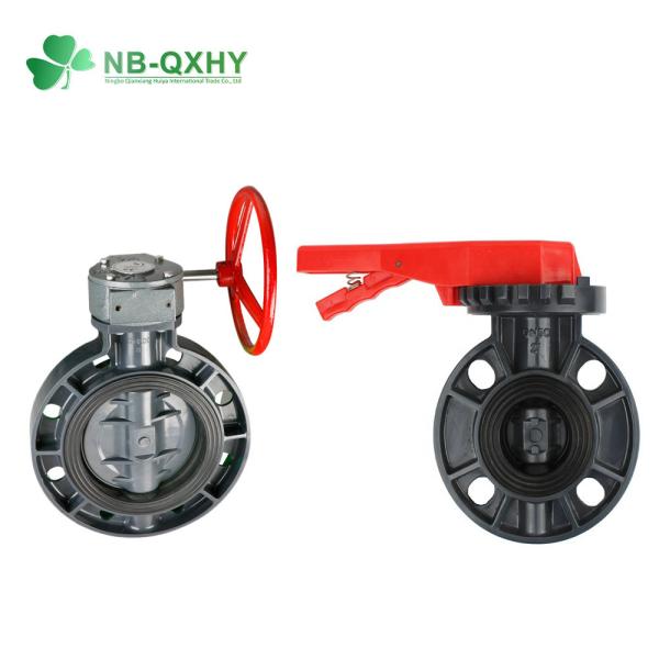 Water Supply PVC Handle Material Wafer Butterfly Valve with Flange Connection and SS316