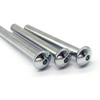 Pièces tournantes CNC en acier au carbone Rivets en aluminium longs Tête de poêle