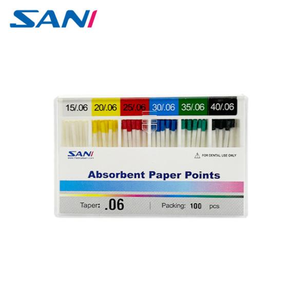 Dentiste Gutta Percha papier à vis absorbant papier à vis conique 02/04/06/F1-F5