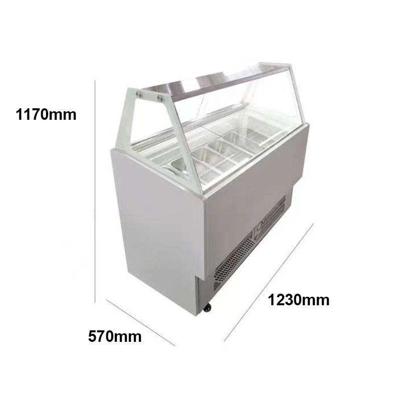 Wholesale Gelato Ice Cream Display / Ice Cream Showcase/Popsicle Display Freezer