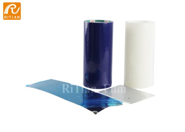 Película protetora PE azul/transparente resistência UV para chapa metálica