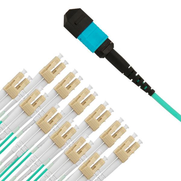 MPO-LC 24 Core MPO OM3 Fiber Optic Patch Cord 3M Multimode Connector