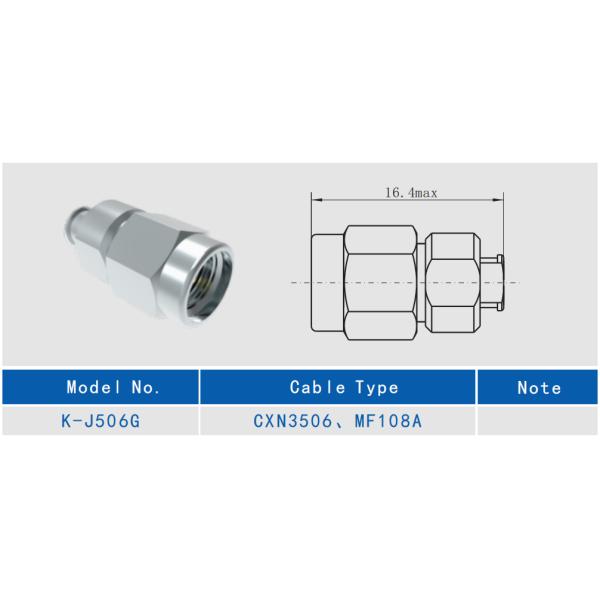 Acero inoxidable serie K2.92 macho ángulo derecho RF conector coaxial