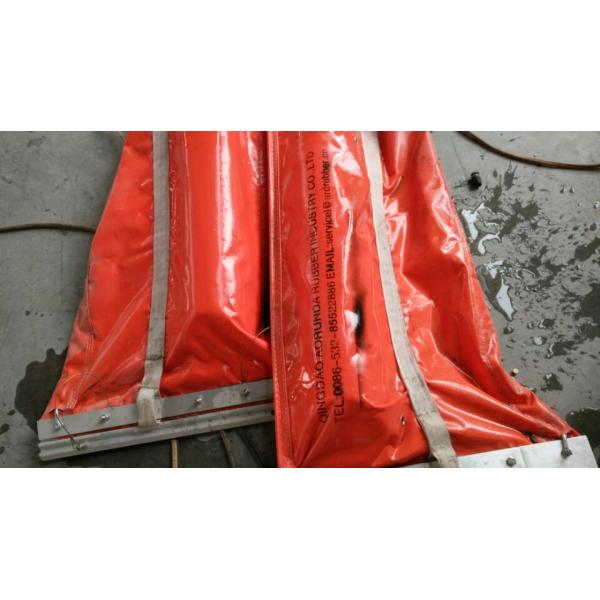 PVC Spill Containment Boom , Floating Oil Boom Working Tensile Strength 20 To 130kN