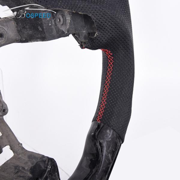 350mm Forged Led Carbon Fiber Steering Wheel Racing OEM Red Stitch