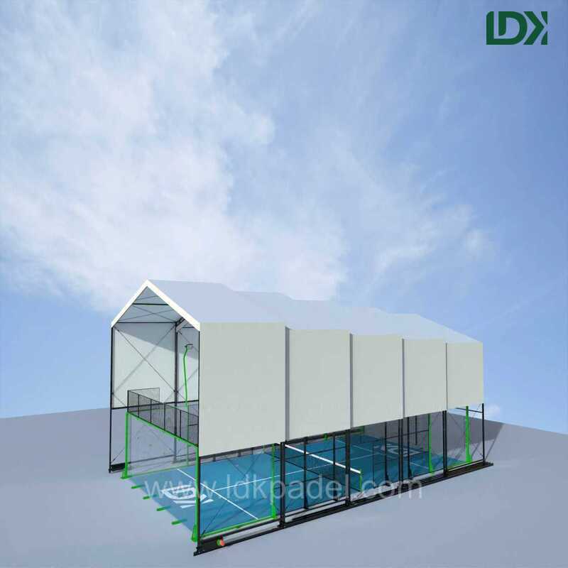 Motorized Retractable Roof Padel Court System for Sports Facility Construction | LDK Manufacturer