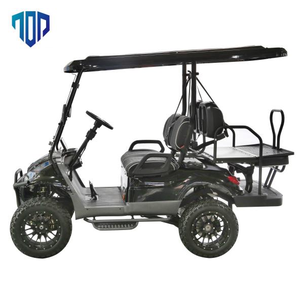 25miles/H Black Electric Golf Cart , Double A Arm Construction Electrical Golf Cart