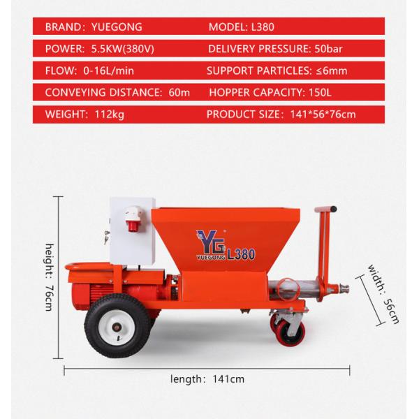 Tunnel Fire Prevention Heavy Anti-Corrosion Engineering Steel Structure Floor Mortar Waterproof Grout Spraying Machin