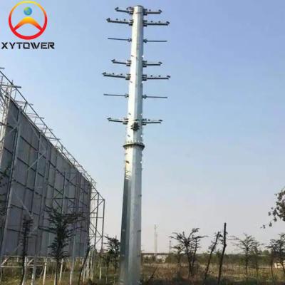 Electrical Power Transmission Line Galvanized Steel Monopole