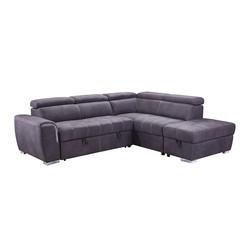 19766 L3 Hot Sale L shape Sofa Luxury Grey Mushroom Black Foldable Large Comfortable Sofa