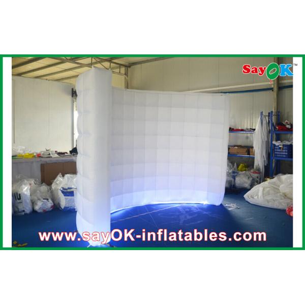 Inflatable Work Tent Event / Wedding Party Inflatable Air Tent , Led Lighting Curved White Inflatable Wall