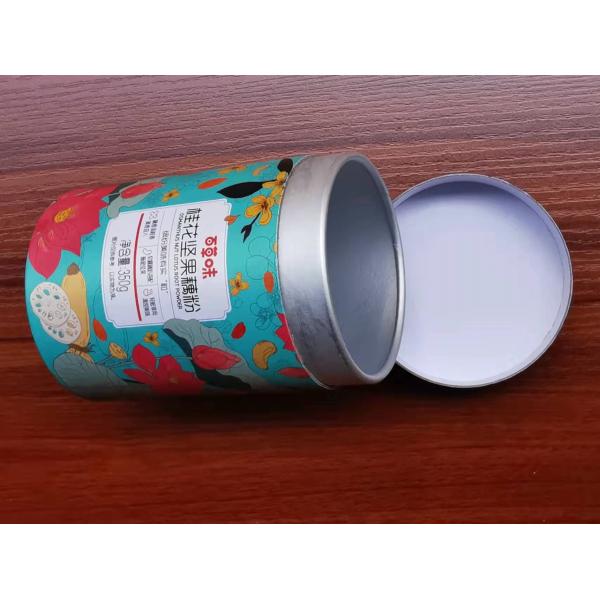 CMYK 4C Printing Cardboard Cylinders Aluminum Foil Food Kraft Paper Cans Packaging