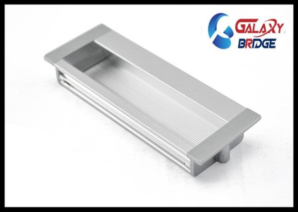 Anti Corrosion Concealed Drawer Pulls , 128mm Hidden Dresser Handles Assembly Aluminum Zinc Insert Knobs