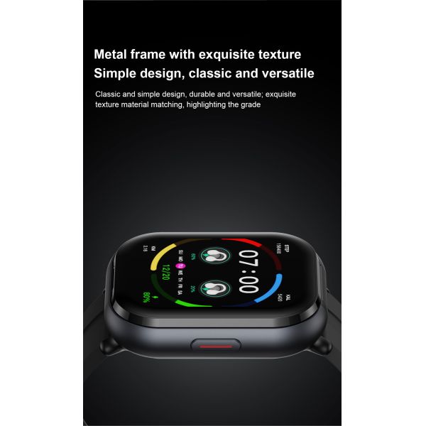 Ergonomic Heart Rate Smart Watch With Earbuds , Sleep Monitoring Smartwatch 2 In 1