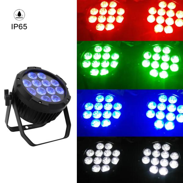 Waterproof Aluminum RGBW 4in1 LED Par Lights 12*12w Flat Par IP65