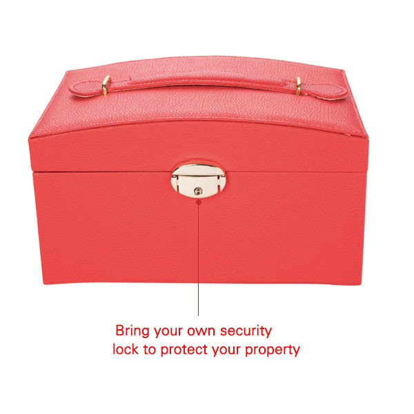 Full Cover Pu Leather Jewelry Box Durable For Watch Storage Smooth Surface