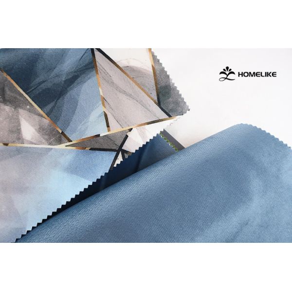 Mediterranean Style Geometric Printed Velvet Fabric For Sofa