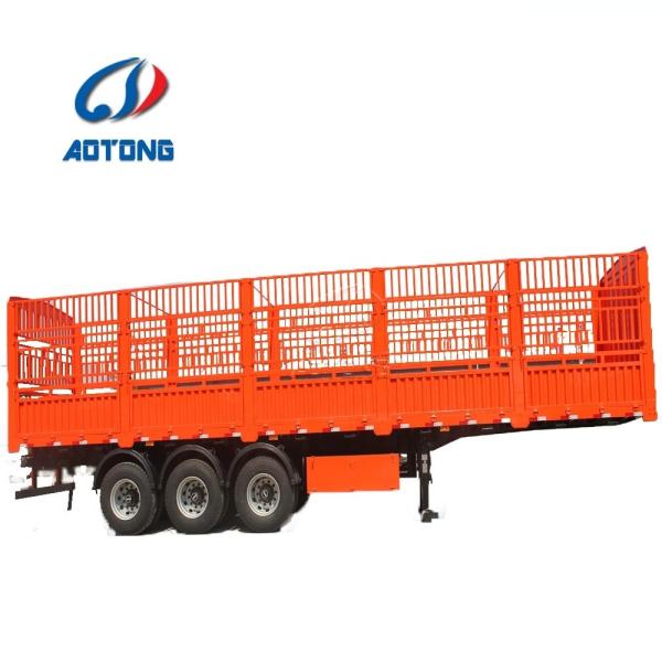 Tri Axle Fence Cargo Trailer Bulk Cargo Semi-Trailer for Animal Transport in Nigeria