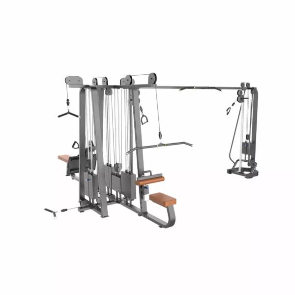 Strength Training Pin Loaded Machines Cable Power Rack 8 Station Multi Gym Equipment