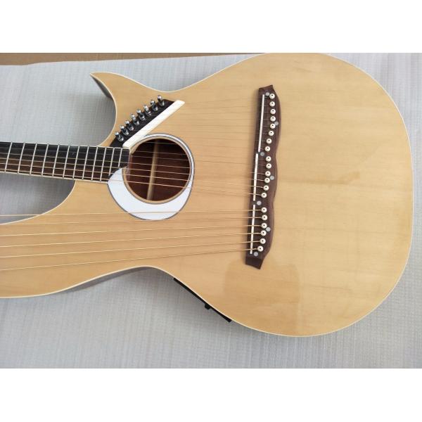 20 Strings Double Neck Acoustic Harp Guitar with EQ